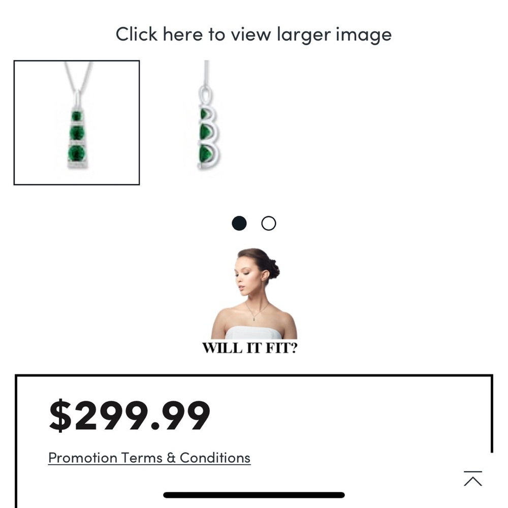 Jared Emerald 1/10 cttw Diamonds Necklace